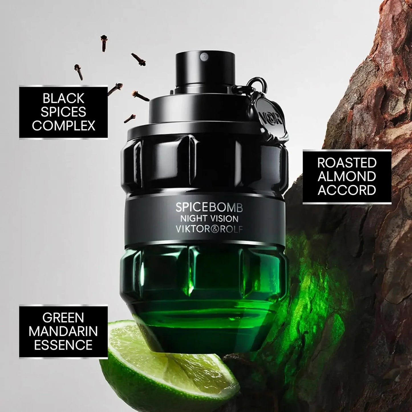 Viktor&Rolf Spicebomb Nightvision Eau de Toilette for Men | Warm Spicy Fragrance with Bergamot & Black Notes