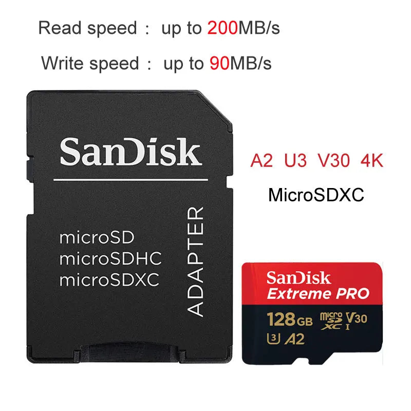 SanDisk Micro-SD Card 32GB 64GB 256GB 128GB A1 Memory Cards Class 10 Flash Drive Cards 32GB cartao de memoria For Phone