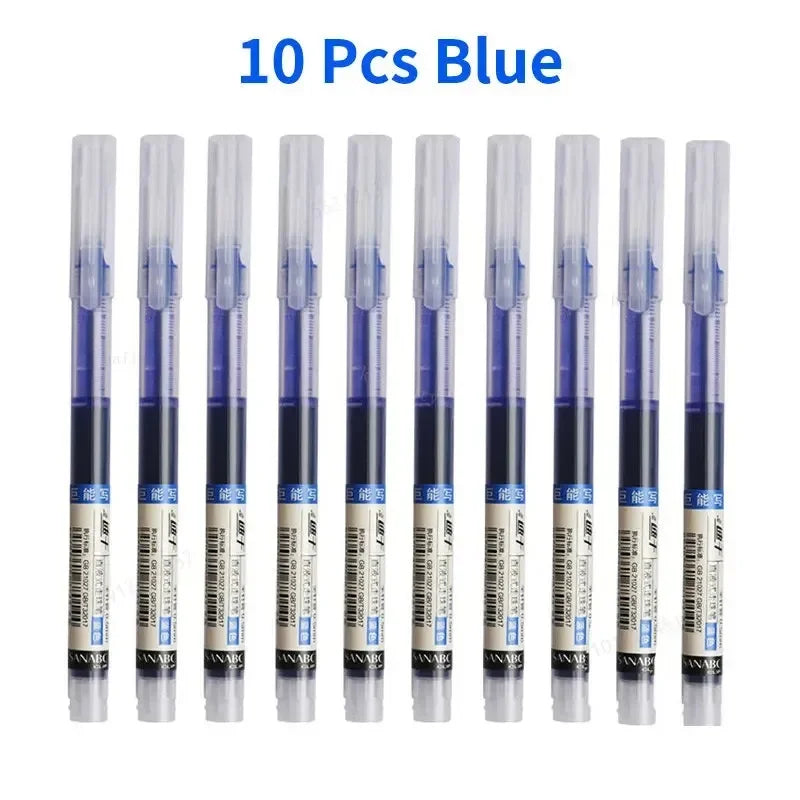 10 Pcs Color Gel pens.Quick Drying Large Capacity，0.5mm, suitable for Students, Note-taking, Marking, Drawing, Bookkeeping.