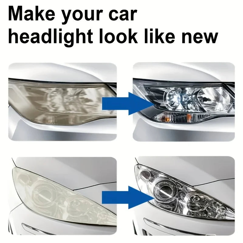 Car Headlight Restoration Polishing Kit - Scratch Remover & Oxidation Cleaner Repair Paste for Headlamp Assembly