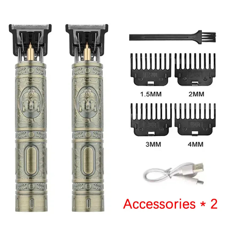 OHS Rechargeable  Vintage T9 Cordless Hair Cutting Machine Electric Shaver For Man Hair Clipper Barber Trimmer Beard Razors