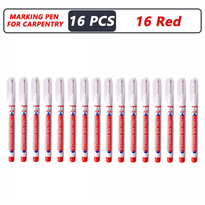 1-40PCS 20mm Deep Hole Long Nib Head Markers For Metal Perforating Pen Waterproof Bathroom Woodworking Decoration Multi-Purpose