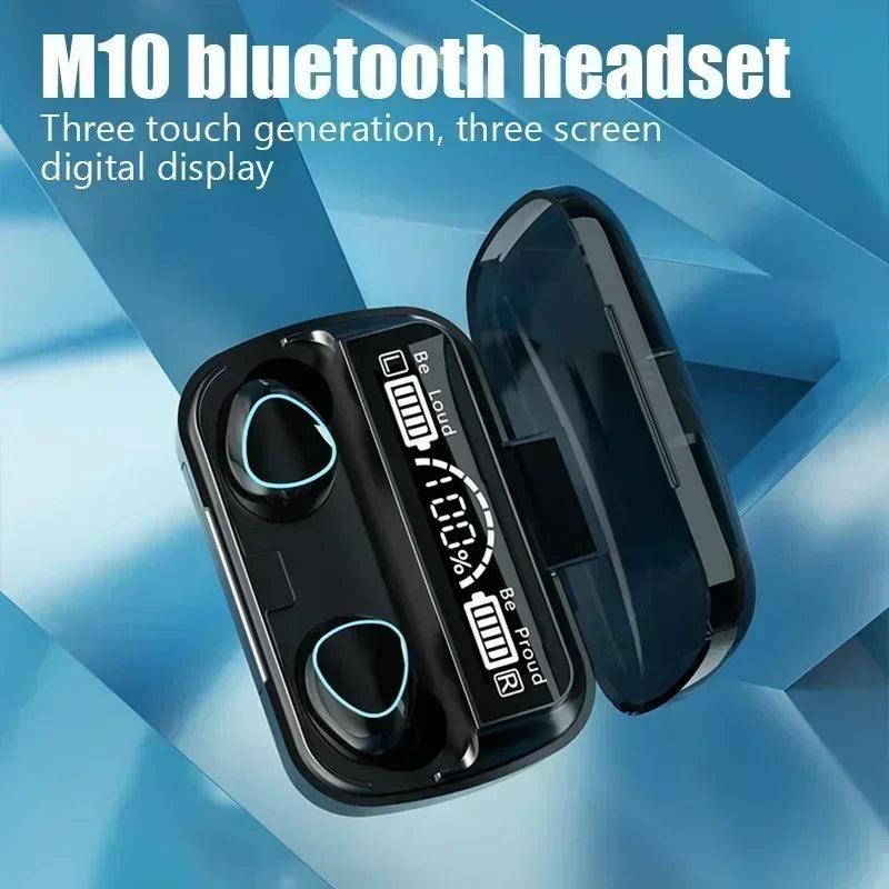 Bluetooth Earphones Handfree LED Dispay Headphones Bluetooth HiFi Stereo Music Wireless Earbuds Waterproof Gaming Headset