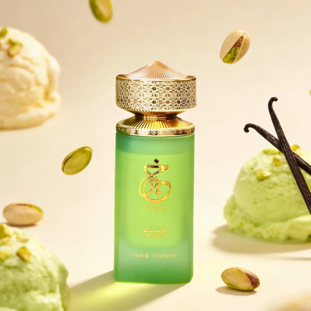 Paris Corner Pistachio Khair EDP 3.4 Fl Oz,Unisex Nutty Sweet Perfume,Unique Pistachio Scent for Men and Women